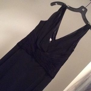 Black chiffon cocktail dress